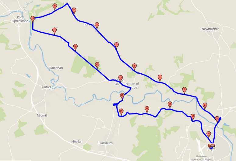 Hatton Cycle Route map