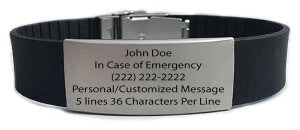 personalised ID wristband